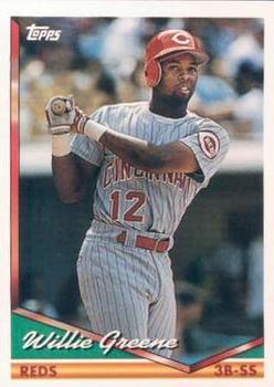 1994 Topps Willie Greene # 428 Cincinnati Reds