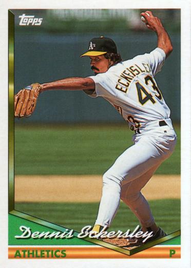 1994 Topps Dennis Eckersley # 465 Oakland Athletics