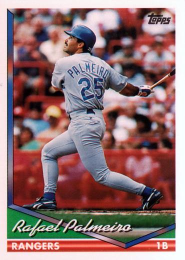 1994 Topps Rafael Palmeiro # 470 Texas Rangers