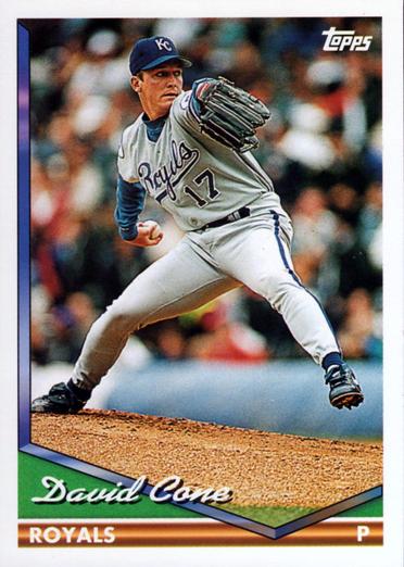 1994 Topps David Cone # 510 Kansas City Royals
