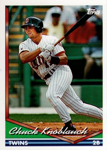 1994 Topps Chuck Knoblauch # 555 Minnesota Twins