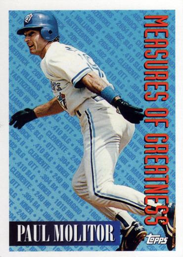 1994 Topps Paul Molitor MOG # 609 Toronto Blue Jays