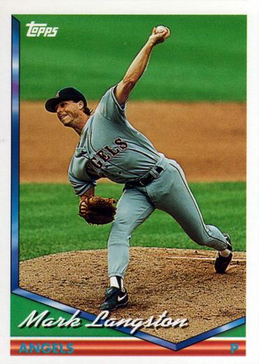 1994 Topps Mark Langston # 665 California Angels