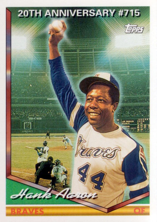 1994 Topps Hank Aaron # 715 Atlanta Braves