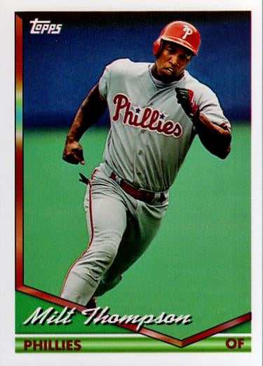 1994 Topps Milt Thompson # 722 Philadelphia Phillies