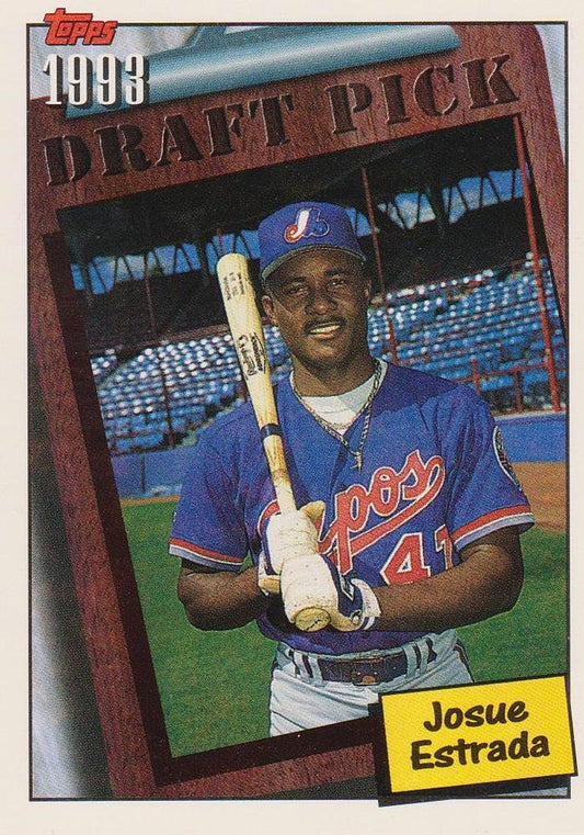 1994 Topps Josue Estrada DPK, RC # 741 Montreal Expos