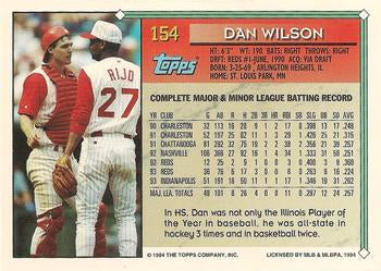 1994 Topps Dan Wilson # 154 Cincinnati Reds