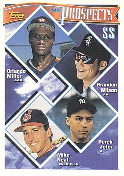 1994 Topps SS Prospects #158 Derek Jeter / Orlando Miller / Brandon Wilson / Mike Neal RC