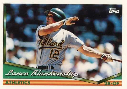 1994 Topps Lance Blankenship # 17 Oakland Athletics