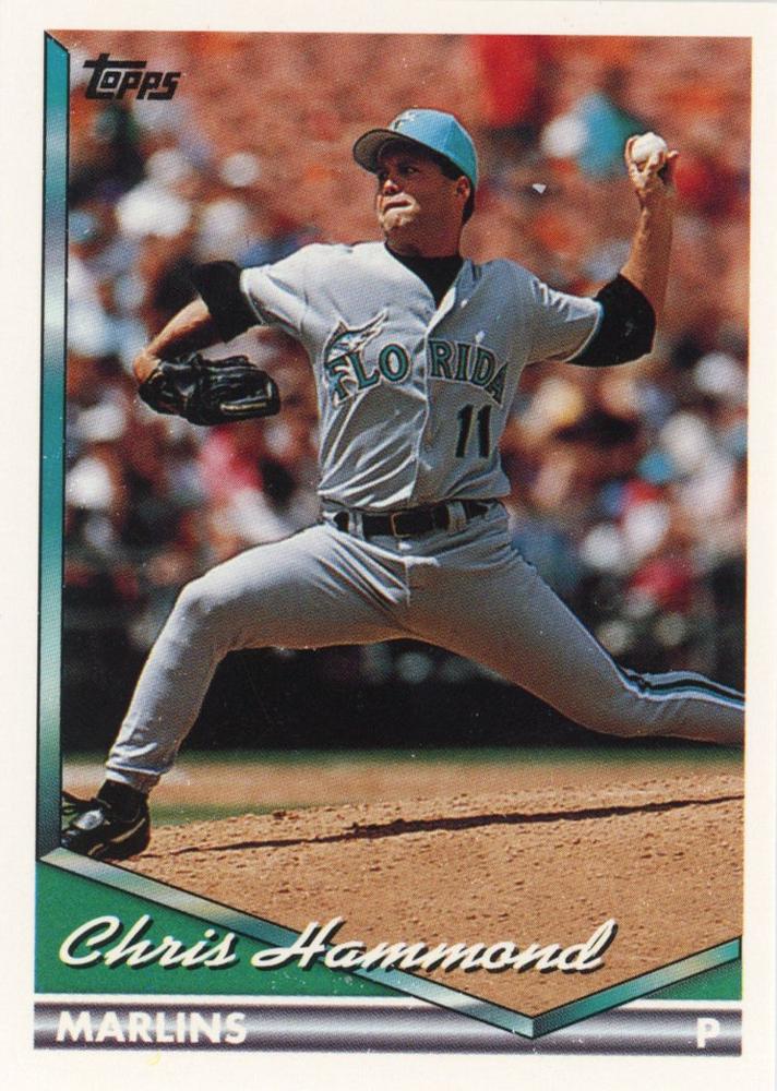 1994 Topps Chris Hammond # 189 Florida Marlins