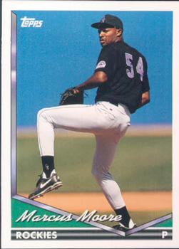 1994 Topps Marcus Moore RC # 186 Colorado Rockies