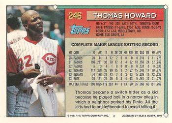 1994 Topps Thomas Howard # 246 Cincinnati Reds