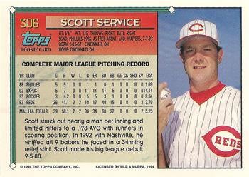 1994 Topps Scott Service RC # 306 Cincinnati Reds