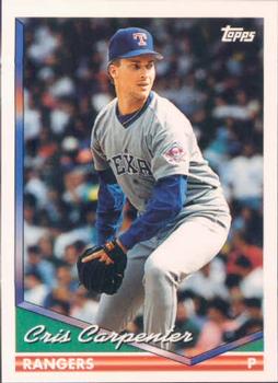 1994 Topps Cris Carpenter # 317 Texas Rangers