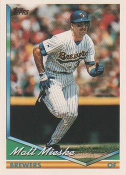 1994 Topps Matt Mieske # 339 Milwaukee Brewers