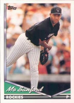 1994 Topps Mo Sanford # 343 Colorado Rockies