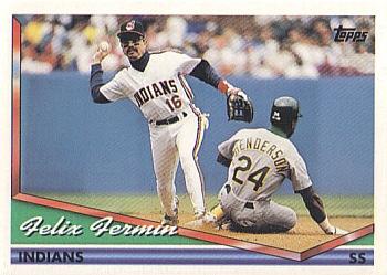 1994 Topps Felix Fermin # 36 Cleveland Indians