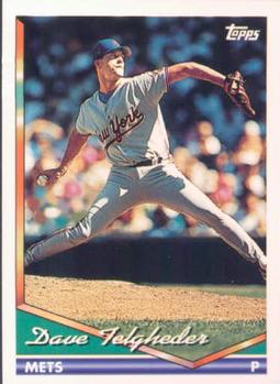 1994 Topps Dave Telgheder # 402 New York Mets