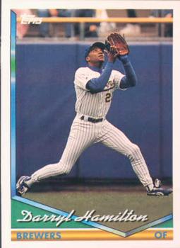 1994 Topps Darryl Hamilton # 435 Milwaukee Brewers