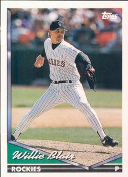 1994 Topps Willie Blair # 439 Colorado Rockies
