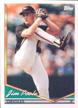 1994 Topps Jim Poole # 449 Baltimore Orioles