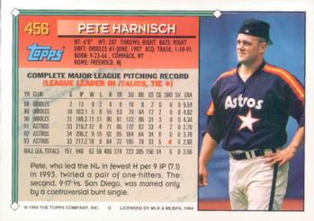 1994 Topps Pete Harnisch # 456 Houston Astros