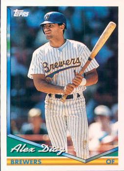 1994 Topps Alex Diaz RC # 519 Milwaukee Brewers
