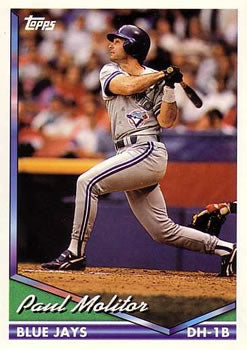 1994 Topps Paul Molitor # 540 Toronto Blue Jays