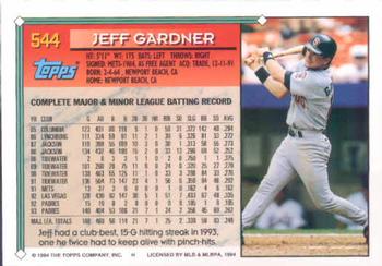 1994 Topps Jeff Gardner # 544 San Diego Padres