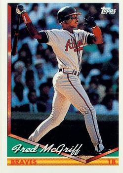 1994 Topps Fred McGriff # 565 Atlanta Braves