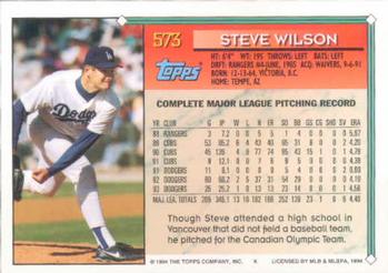 1994 Topps Steve Wilson # 573 Los Angeles Dodgers