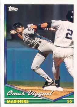 1994 Topps Omar Vizquel # 593 Seattle Mariners
