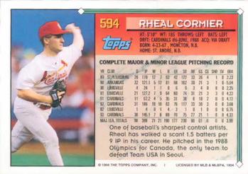 1994 Topps Rheal Cormier # 594 St. Louis Cardinals