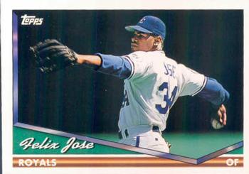 1994 Topps Felix Jose # 672 Kansas City Royals