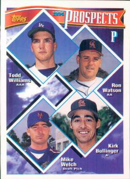 1994 Topps P Prospects #713 Todd Williams / Ron Watson / Kirk Bullinger / Mike Welch RC