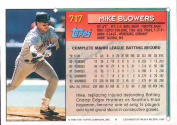 1994 Topps Mike Blowers # 717 Seattle Mariners