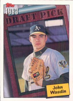 1994 Topps John Wasdin DPK, RC # 749 Oakland Athletics