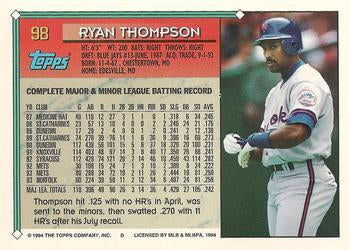 1994 Topps Ryan Thompson # 98 New York Mets