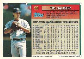 1994 Topps Tim Mauser # 99 San Diego Padres