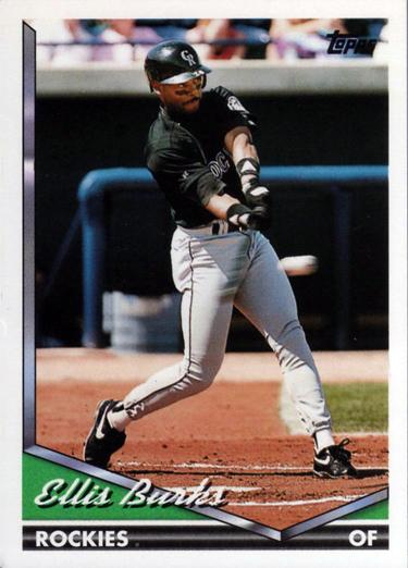 1994 Topps Traded Ellis Burks  18T Colorado Rockies