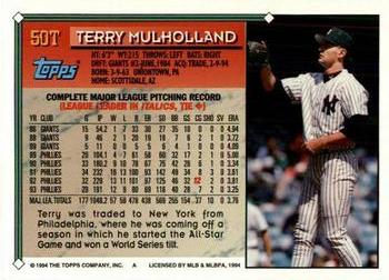 1994 Topps Traded Terry Mulholland  50T New York Yankees