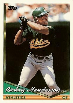 1994 Topps Traded Rickey Henderson  65T Oakland Athletics