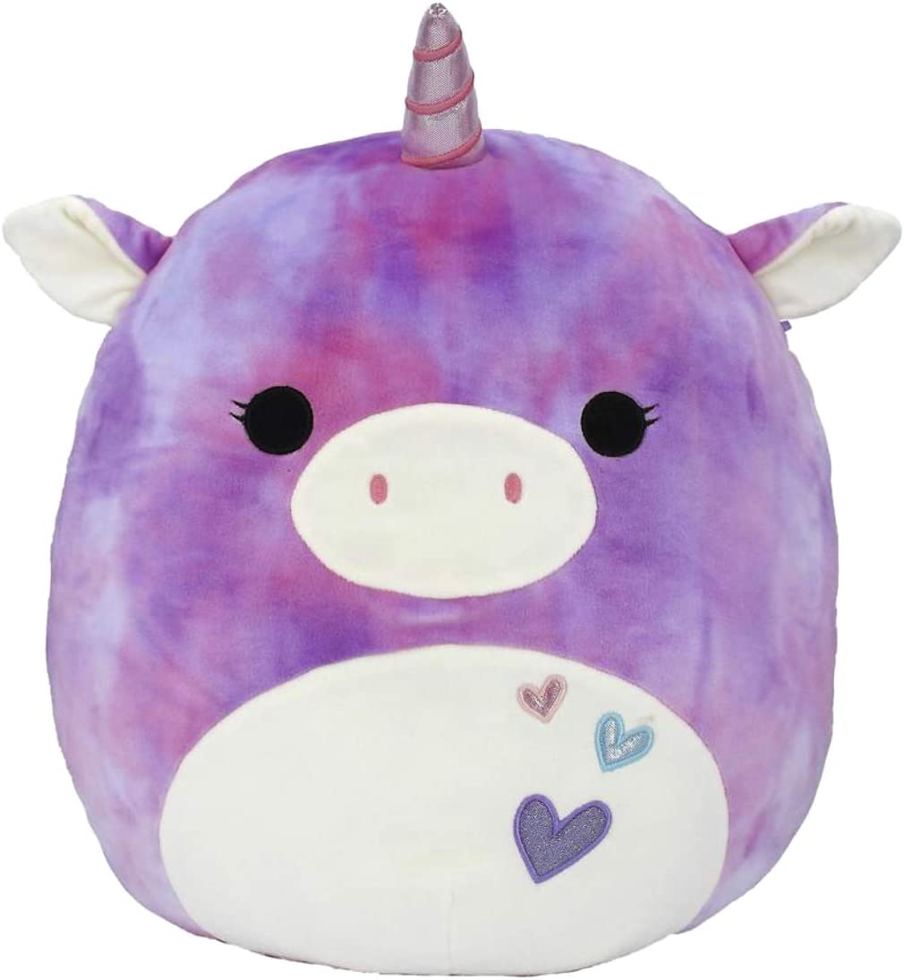Squishmallows Edden the Tie-Dye Unicorn 16" 2023 Valentine Squad Stuffed Plush
