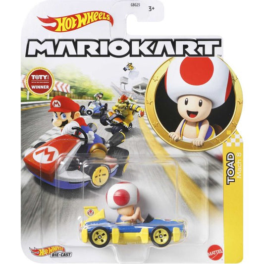 Hot Wheels Mario Kart Toad Mach 8 Kart