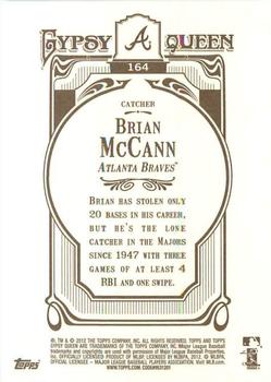 2012 Topps Gypsy Queen Brian McCann  # 164 Atlanta Braves
