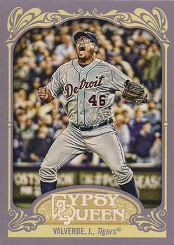 2012 Topps Gypsy Queen Jose Valverde  # 178 Detroit Tigers
