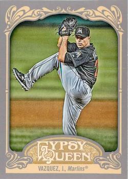 2012 Topps Gypsy Queen Javier Vazquez  # 221 Miami Marlins