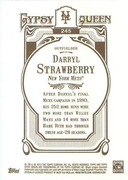 2012 Topps Gypsy Queen Darryl Strawberry  # 245 New York Mets