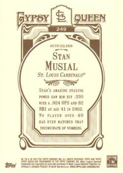 2012 Topps Gypsy Queen Stan Musial  # 249 St. Louis Cardinals
