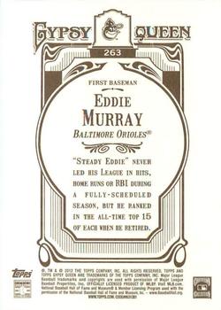 2012 Topps Gypsy Queen Eddie Murray  # 263 Baltimore Orioles